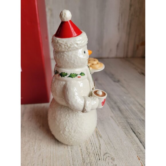 Lenox NEW holiday treats snowman Xmas figure hot cocoa home - Picture 3 of 6